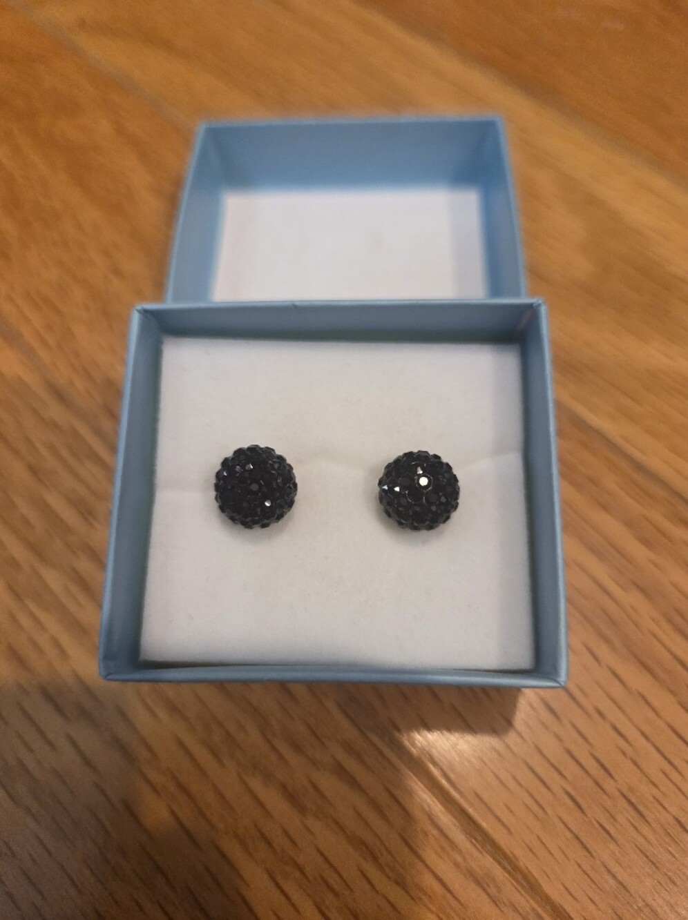 Crystal Pavé Black Stud Earrings